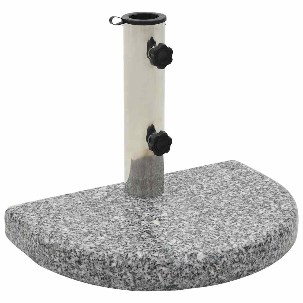 vidaXL Parasol Base | Curved Grey | Granite, Stainless Steel | 10 kg 1