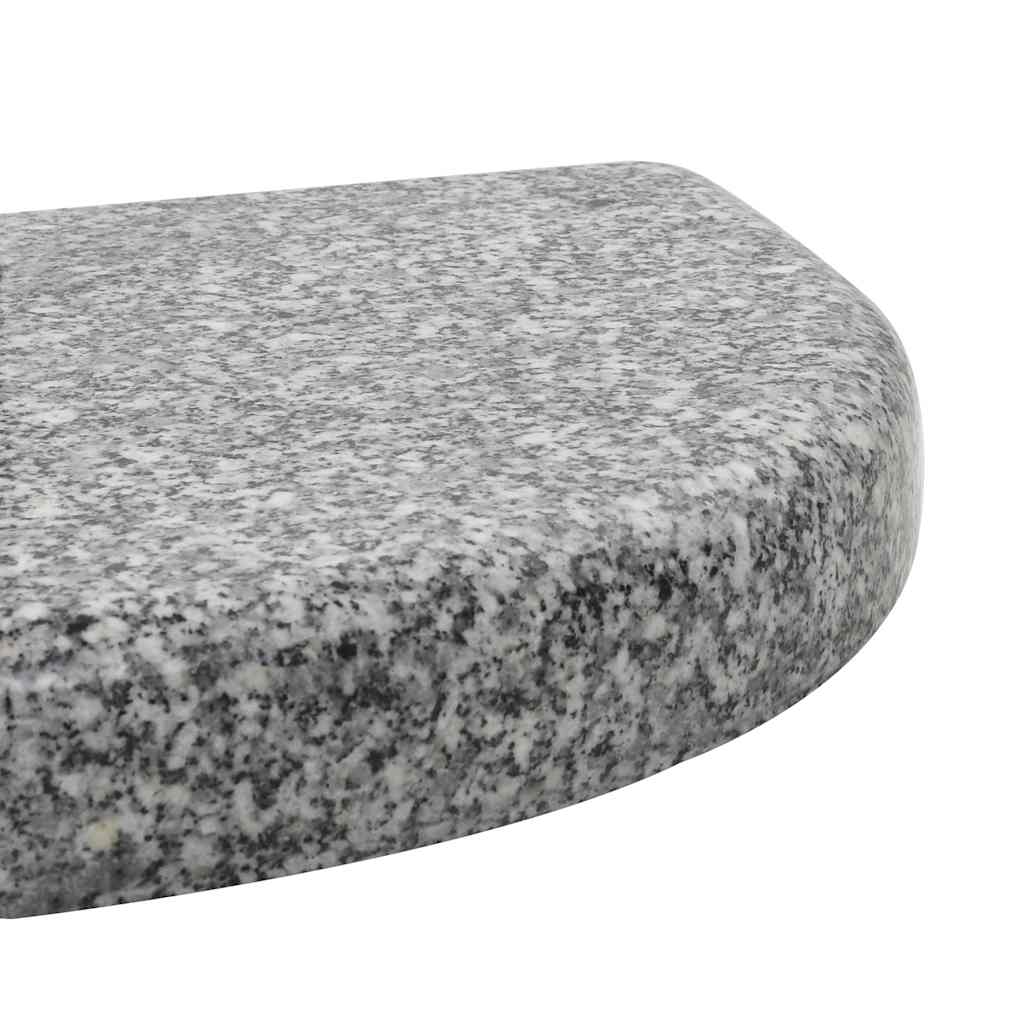 vidaXL Parasol Base | Curved Grey | Granite, Stainless Steel | 10 kg 5