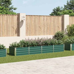 vidaXL Raised Bed | Green | Galvanised Steel | 320x80x45 cm 1