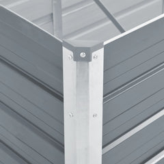 vidaXL Raised Bed | Grey | Galvanised Steel | 100x40x77 cm | Durable 5