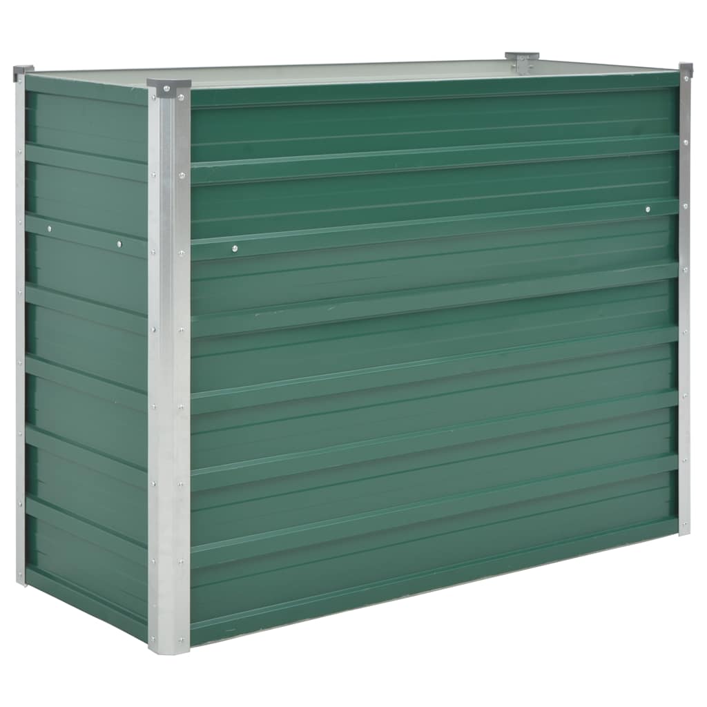 vidaXL Raised Bed | Green | Galvanised Steel | 100x40x77 cm | Garden Raised Bed 2