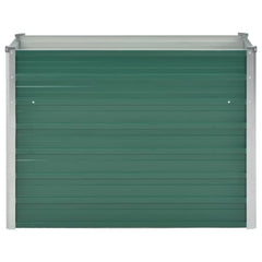 vidaXL Raised Bed | Green | Galvanised Steel | 100x40x77 cm | Garden Raised Bed 4