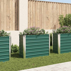 vidaXL Raised Bed | Green | Galvanised Steel | 100x40x77 cm | Garden Raised Bed 1