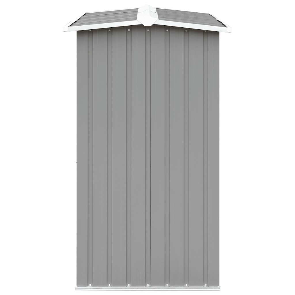 Log Storage Shed Galvanised Steel 172x91x154 cm Grey