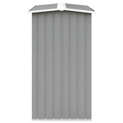 Log Storage Shed Galvanised Steel 172x91x154 cm Grey