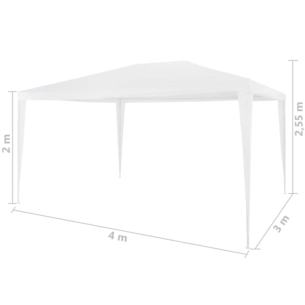 Party Tent PE 3 x 4 m White