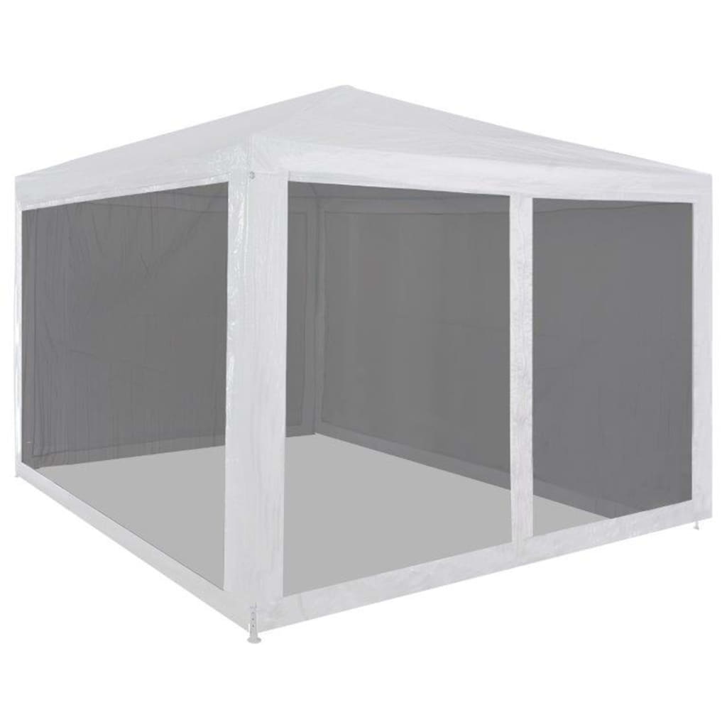vidaXL Party Tent with 4 Mesh Sidewalls HDPE with 4 Sidewalls Width 3 m