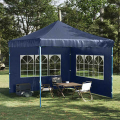 vidaXL Gazebos Blue PE and Steel 3