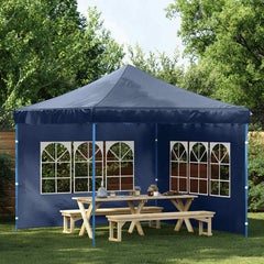 vidaXL Gazebos Blue PE and Steel 1