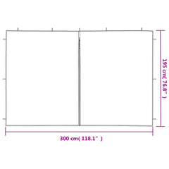 vidaXL Gazebos Blue PE and Steel 5