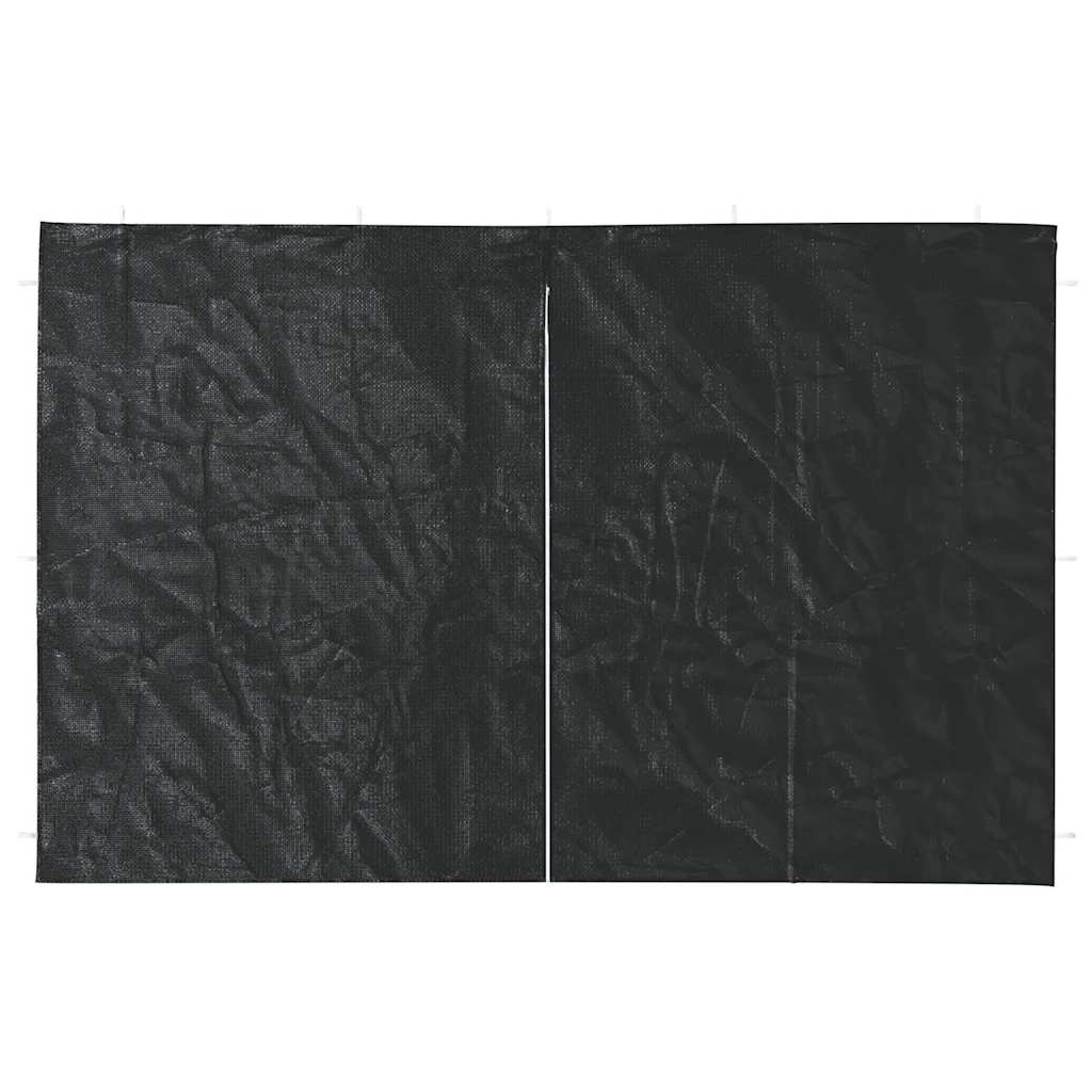 Party Tent Sidewall 2 pcs PE and Steel Anthracite