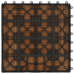 vidaXL Decking Tile 11 pcs Teak 30 x 30 cm WPC 4