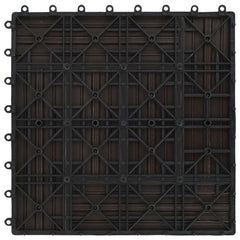 vidaXL Decking Tile 11 pcs Dark Brown 30 x 30 cm WPC 4