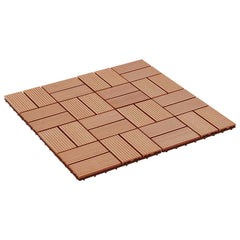 vidaXL Decking Tile 11 pcs Teak 30 x 30 cm WPC 3