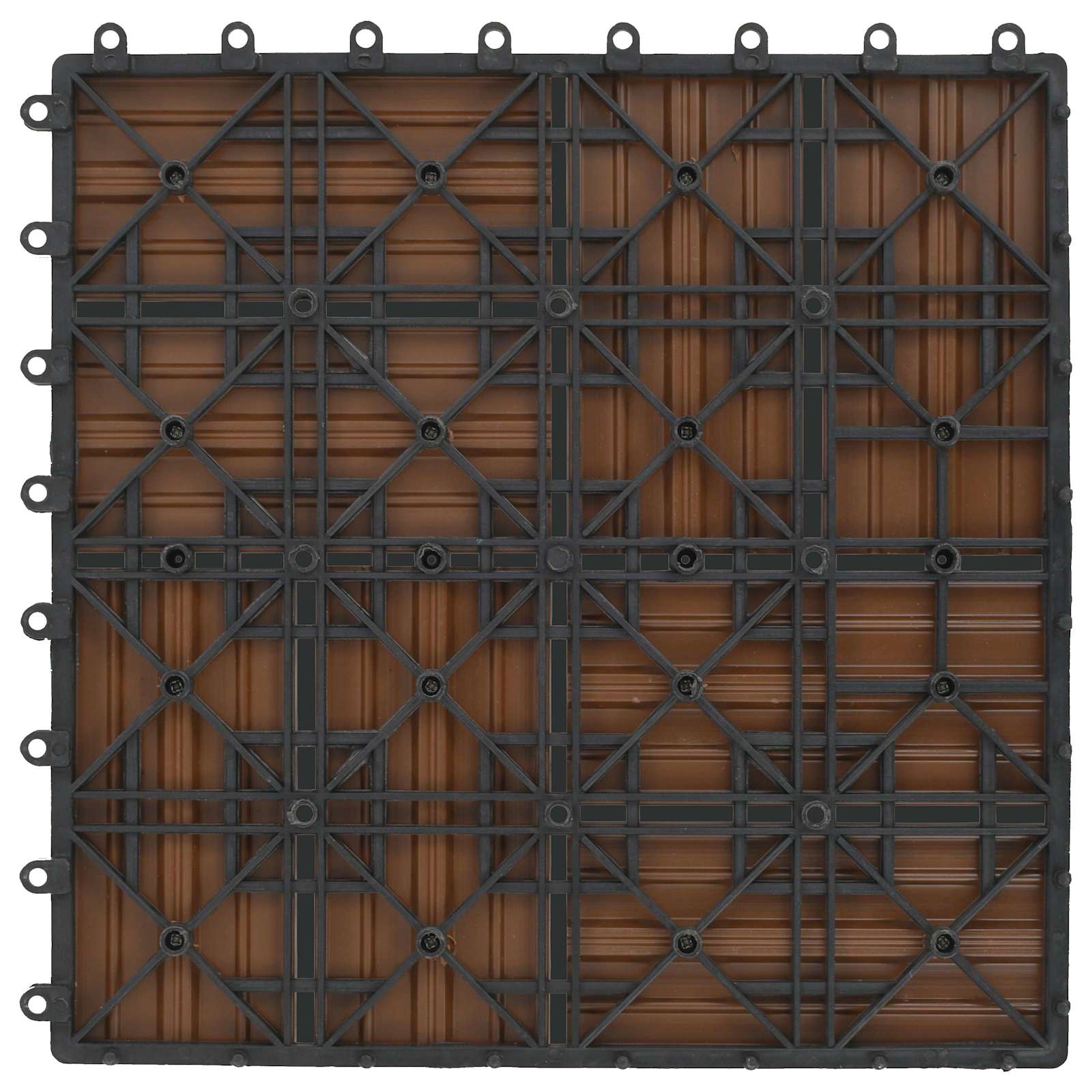 vidaXL Decking Tile 11 pcs Teak 30 x 30 cm WPC 4