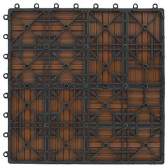 vidaXL Decking Tile 11 pcs Teak 30 x 30 cm WPC 4