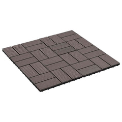 vidaXL Decking Tile 11 pcs Dark Brown 30 x 30 cm WPC 3