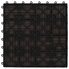 vidaXL Decking Tile 11 pcs Dark Brown 30 x 30 cm WPC 4