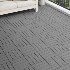 vidaXL Decking Tile 3D Design 11 pcs Grey 30 x 30 cm WPC 1