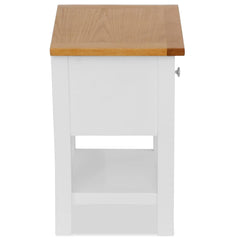 247121 vidaXL Nightstand 36x30x47 cm Solid Oak Wood 4