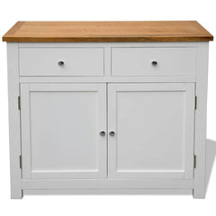 247123 vidaXL Sideboard 90x33,5x83 cm Solid Oak Wood 3