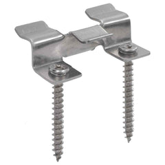 vidaXL 100 pcs Decking Clips with 200 Screws Stainless Steel 2
