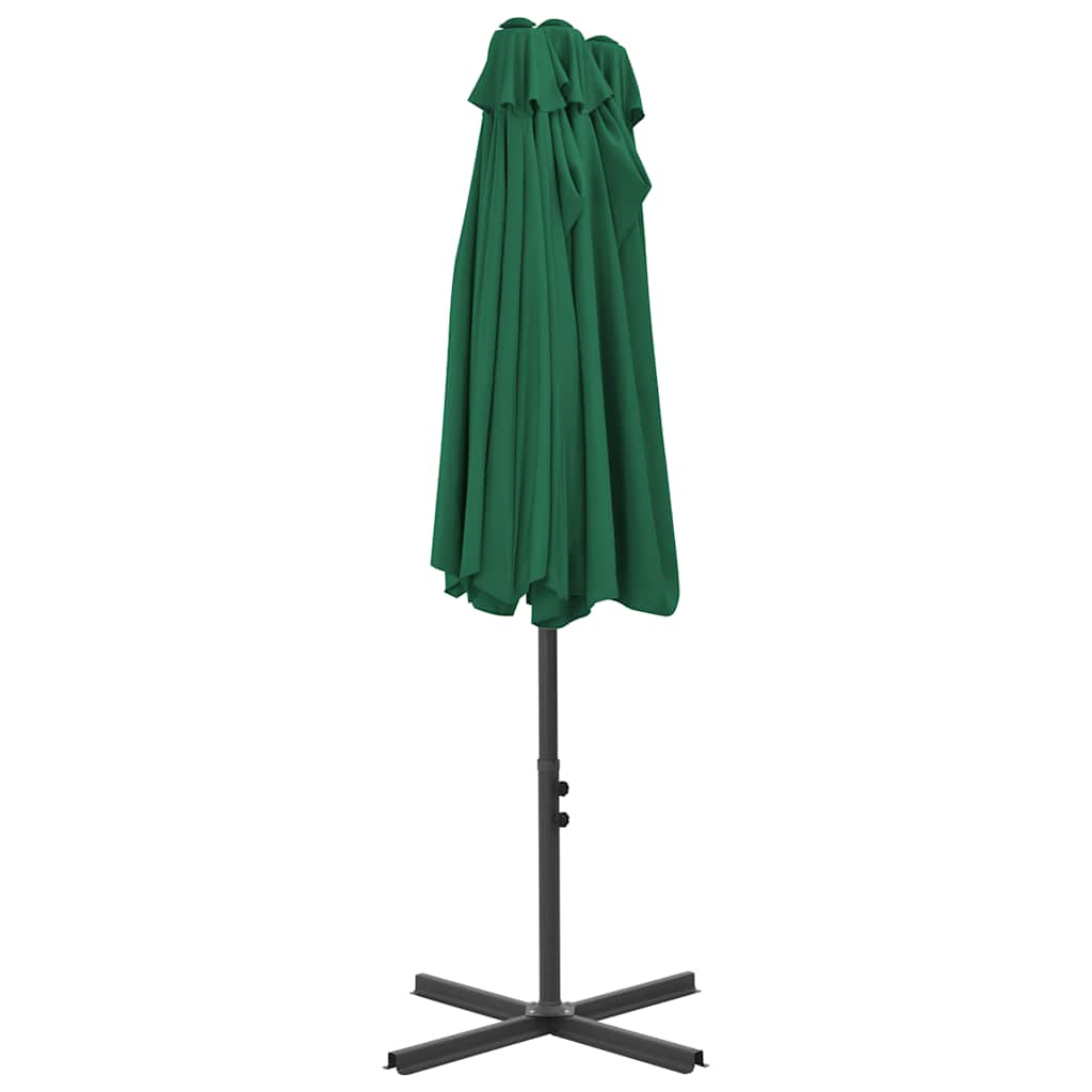 vidaXL Garden Parasol with Aluminium Pole 460x270 cm Green 5