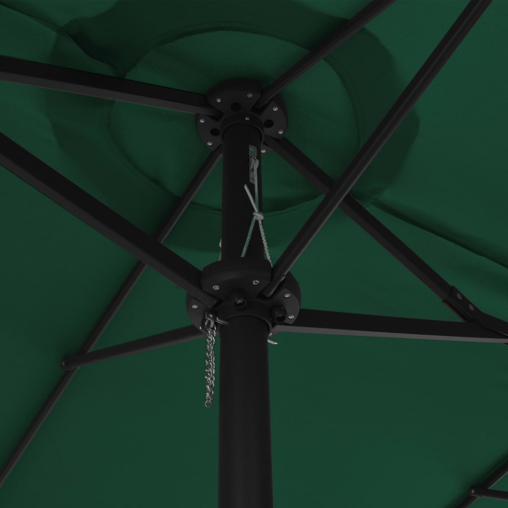 vidaXL Garden Parasol with Aluminium Pole 460x270 cm Green 6