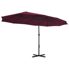 vidaXL Garden Parasol | Bordeaux Red | Polyester, Aluminium | Extra large 4