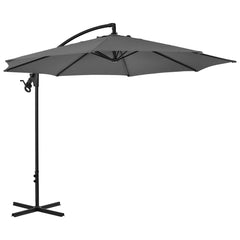 vidaXL Cantilever Garden Parasol with Steel Pole 300 cm Anthracite 3