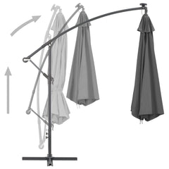 vidaXL Cantilever Garden Parasol with Steel Pole 300 cm Anthracite 5