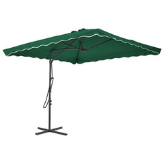 vidaXL Garden Parasol with Steel Pole 250x250 cm Green 1