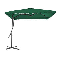 vidaXL Garden Parasol with Steel Pole 250x250 cm Green 2