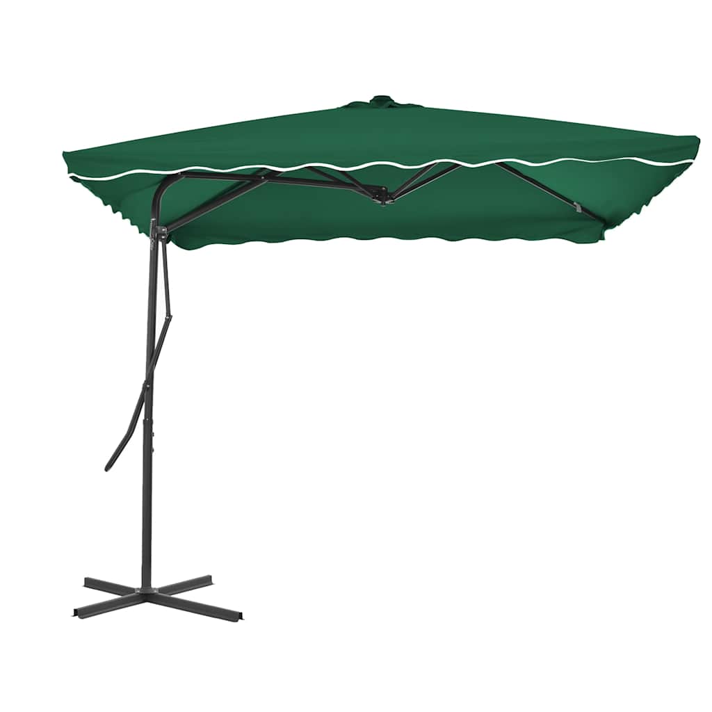 Outdoor Parasol with Steel Pole 250x250 cm Light green
