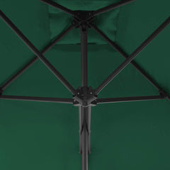 Outdoor Parasol with Steel Pole 250x250 cm Light green