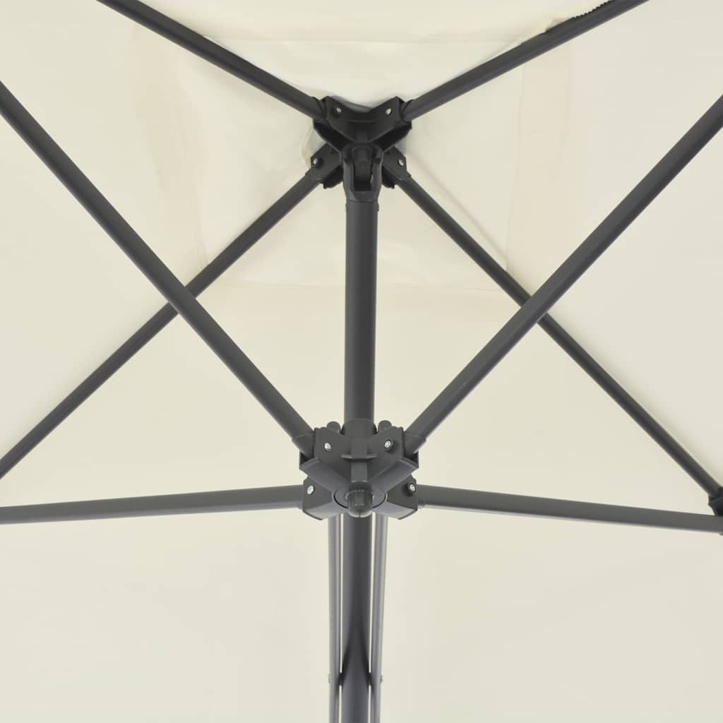 Outdoor Parasol with Steel Pole 250x250 cm Sand