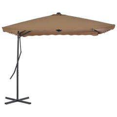vidaXL Garden Parasol with Steel Pole 250x250 cm Taupe 3