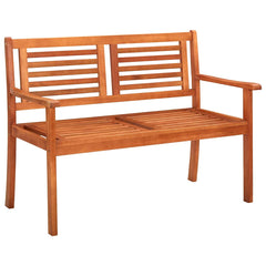 vidaXL 2-Seater Garden Bench 120 cm Solid Eucalyptus Wood 1