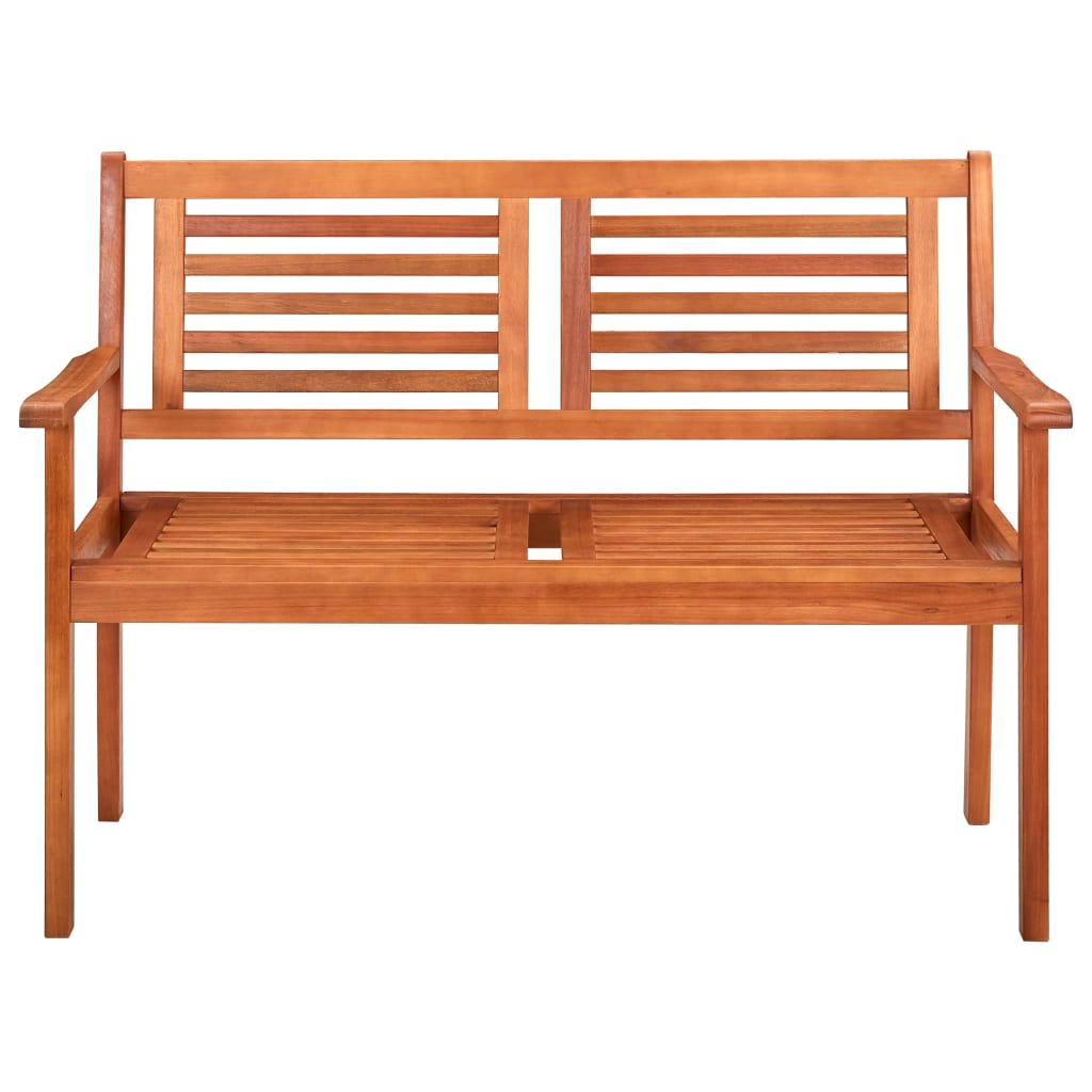vidaXL 2-Seater Garden Bench 120 cm Solid Eucalyptus Wood 2