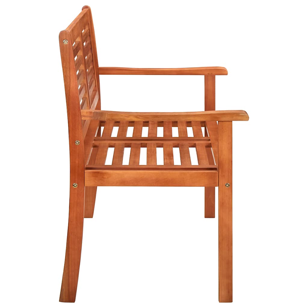 vidaXL 2-Seater Garden Bench 120 cm Solid Eucalyptus Wood 3