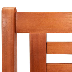 vidaXL 2-Seater Garden Bench 120 cm Solid Eucalyptus Wood 5