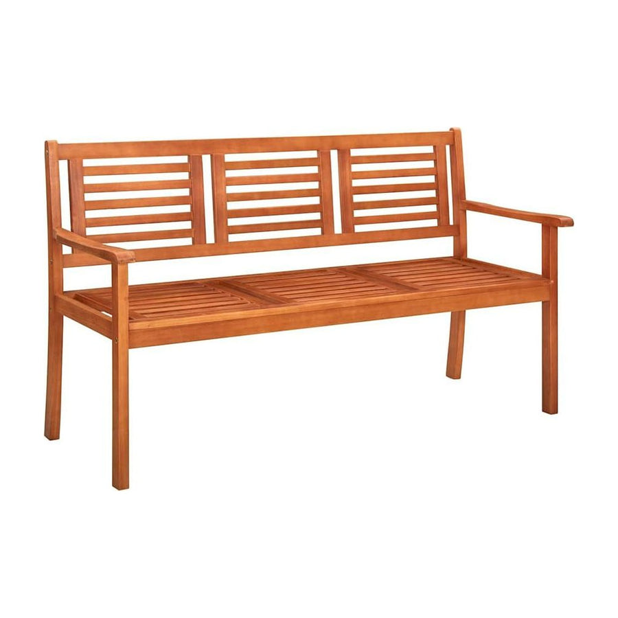 3-Seater Garden Bench 150 cm Solid Eucalyptus Wood
