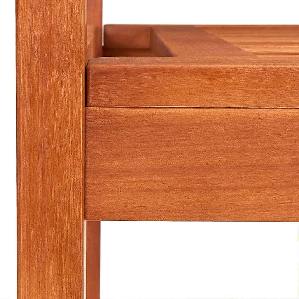 vidaXL 3-Seater Garden Bench 150 cm Solid Eucalyptus Wood 5