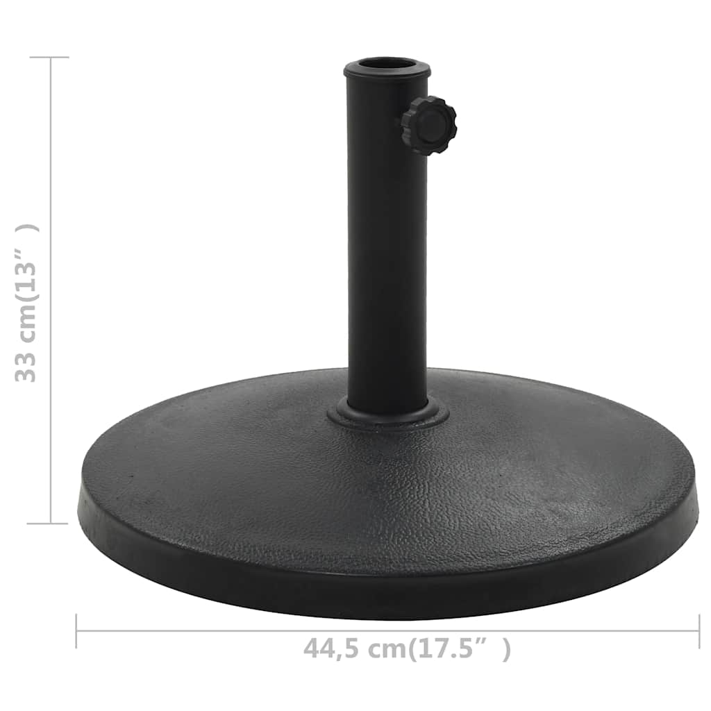 vidaXL Parasol Base | Black | Polyresin | 10 kg | Decorative Inlays 6