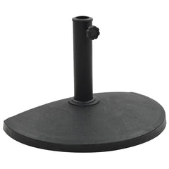 vidaXL Parasol Base Half Round Polyresin 9 kg Black 1