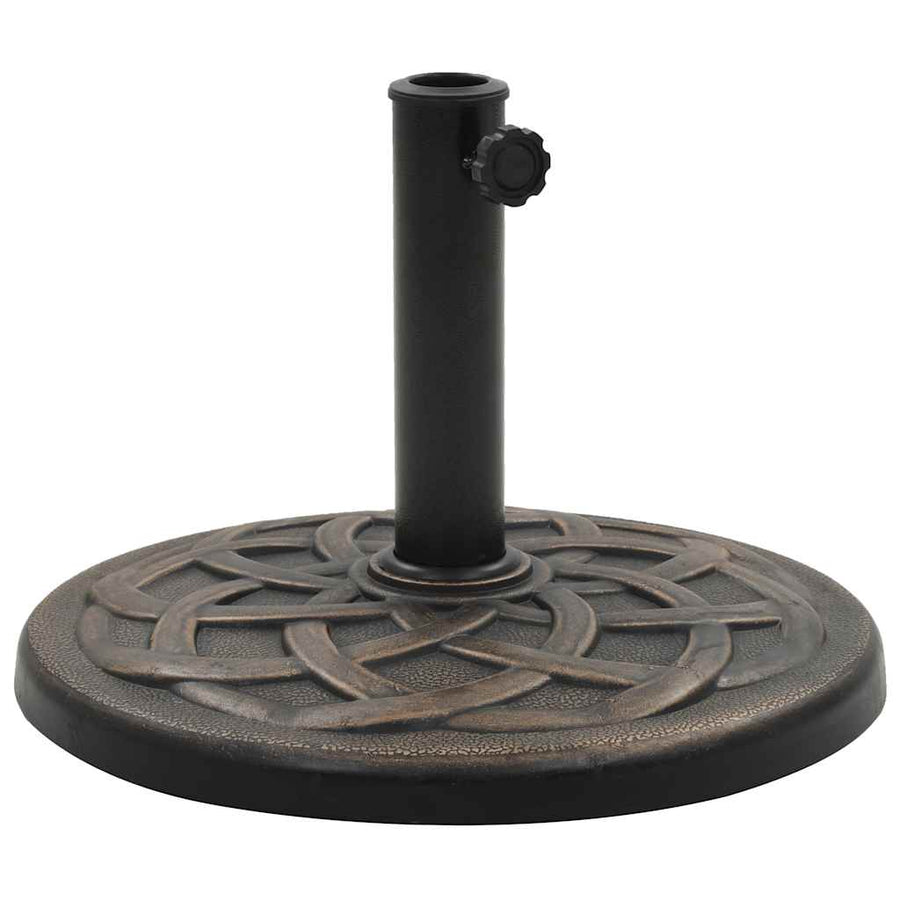 45201 vidaXL Parasol Base Round Polyresin 11 kg Bronze 1