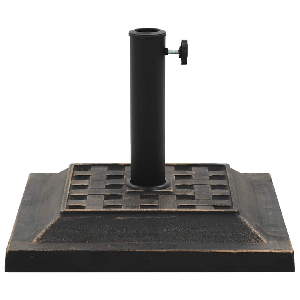vidaXL Parasol Base | Bronze | Polyresin | 12 kg | Decorative Inlays 2