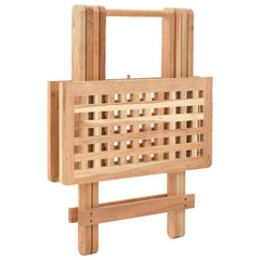 vidaXL Side Table | Brown | Solid walnut wood | Compact | Collapsible 2
