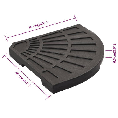 Umbrella Weight Plate Black Fan-shaped 20 kg