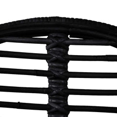 vidaXL Dining Chairs 6 pcs Black Natural Rattan 4